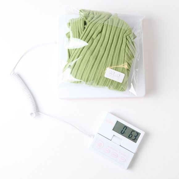 Y2K Women Ribbed Cardigan Sweater Green Knit Ruffle Cottage Coquette Soft Retro - Picture 7 of 7